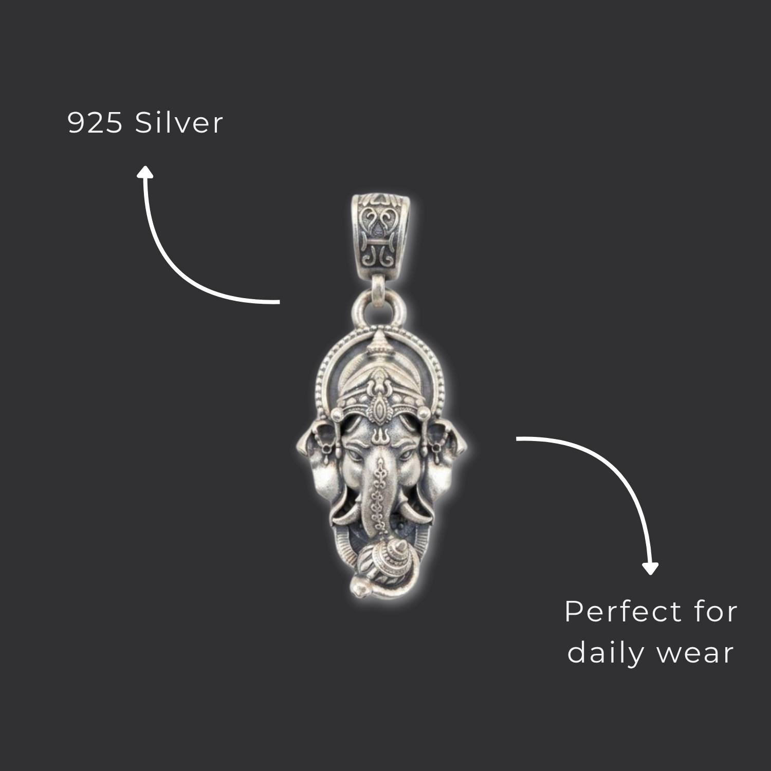 925 Silver Lord Ganesha: The Obstacle Remover Pendant