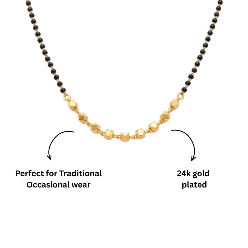 Handmade Ashtapailu Mangalsutra | 24 Carat Gold Plated