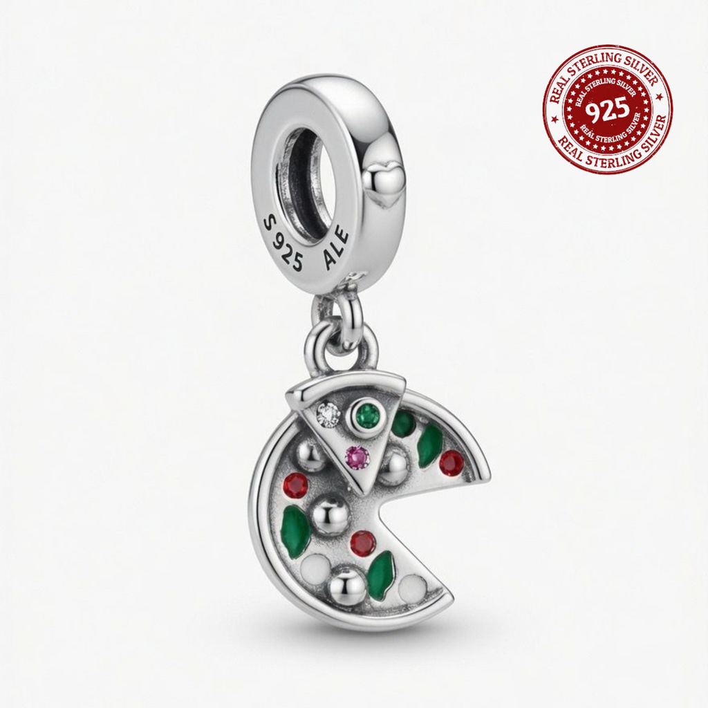 925 Silver Pizza Slice Charm – Foodie Dangle