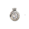 925 Silver Regal Crown Sparkling O Charm