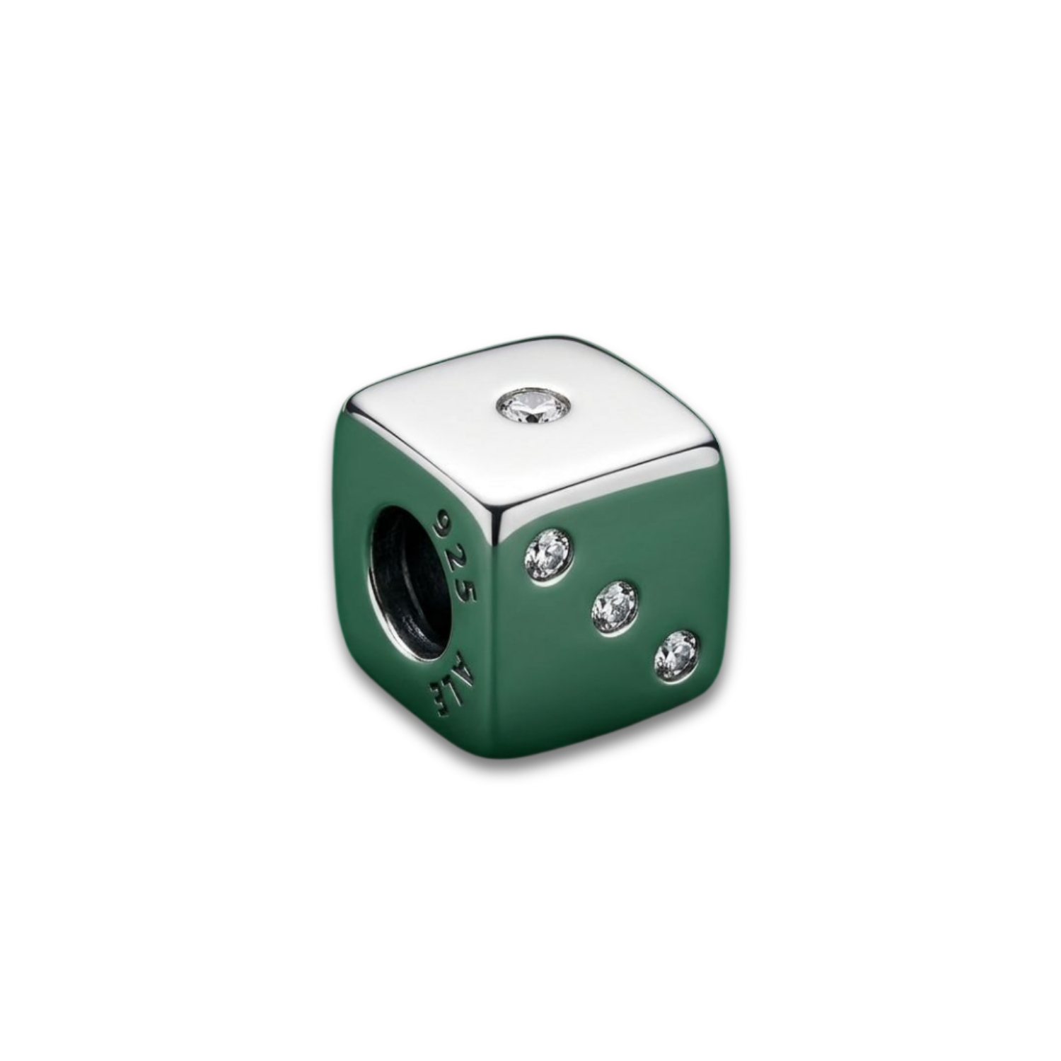 925 Silver "Game Night" Shimmering Dice Charm