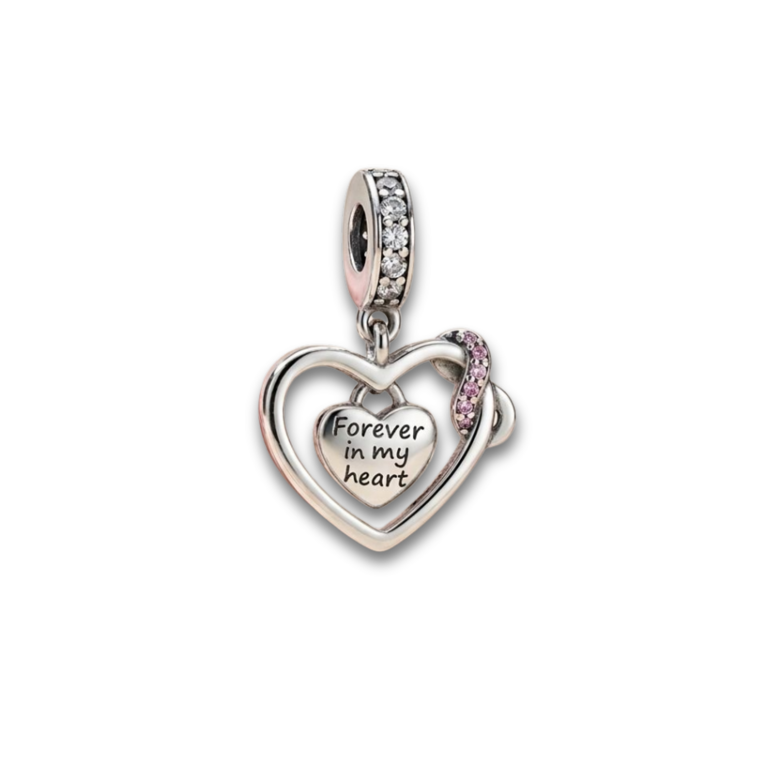 925 Silver "Forever in my Heart" Infinity Bond Charm