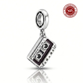 925 Silver Retro Cassette Tape Dangle Charm