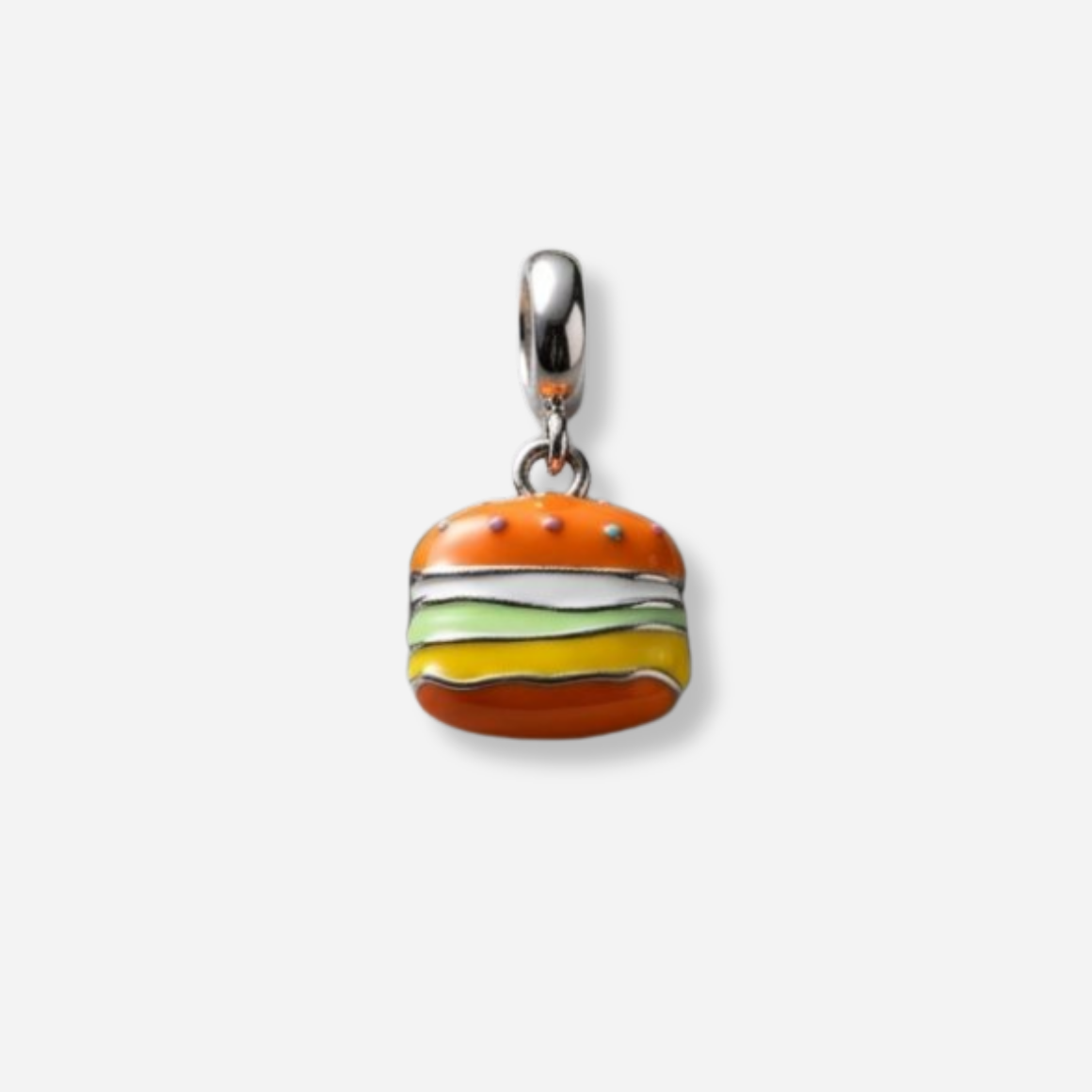 925 Silver Sizzling Burger Charm