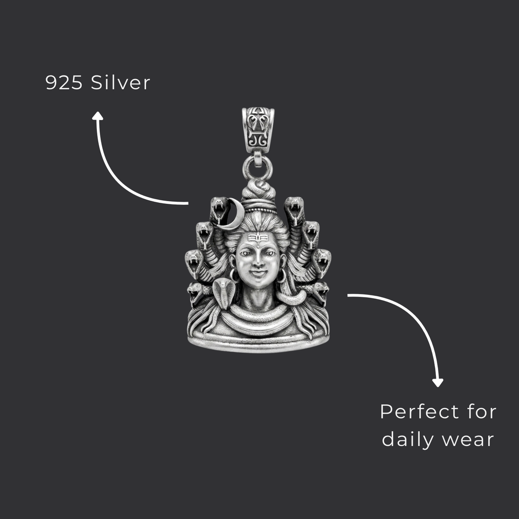 925 Silver Lord Shiva: The Divine Protector Pendant