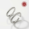 Twisted Rope Adjustable 925 Silver Toe Ring