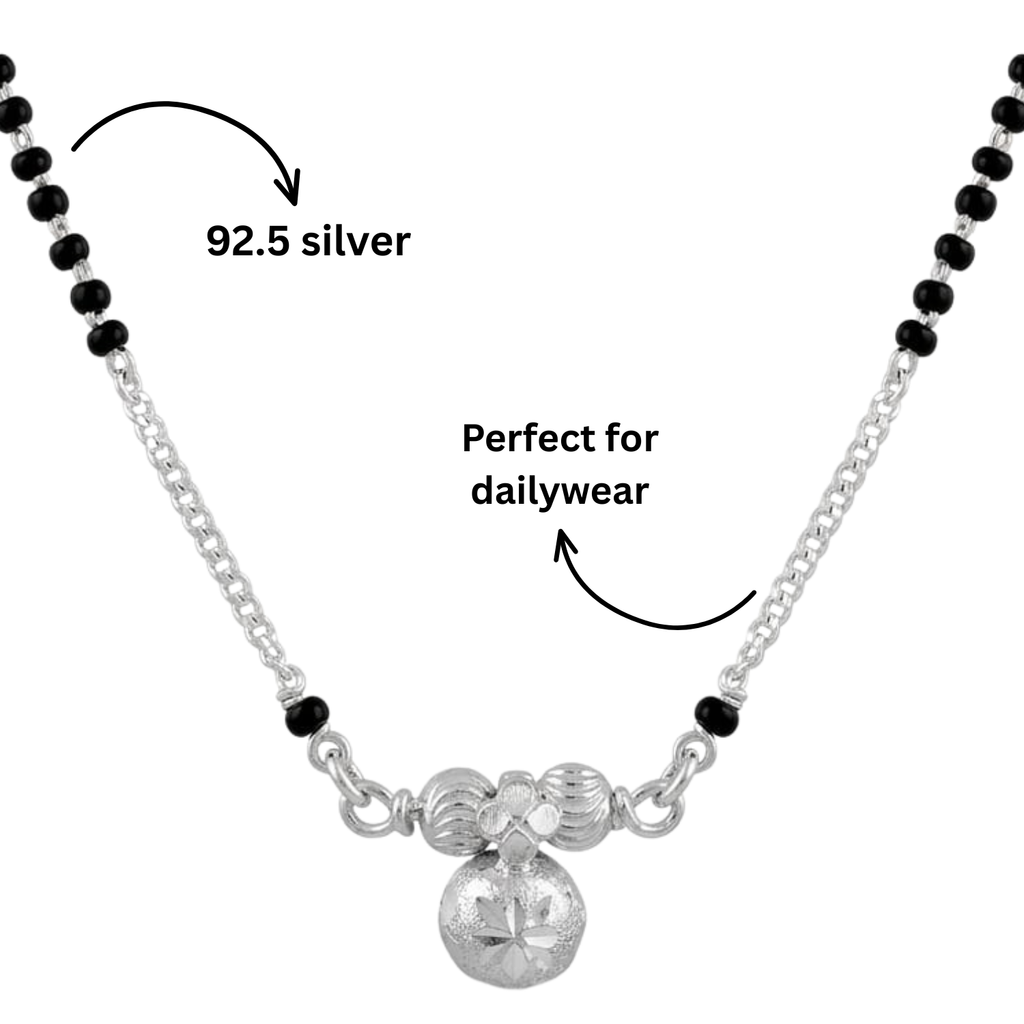 925 Silver Vati Phool Mangalsutra