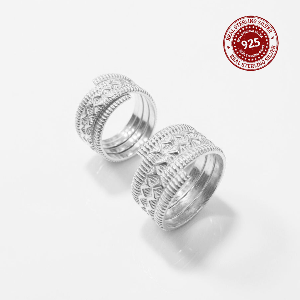 Traditional Textured Band Adjustable 925 Silver Toe Ring