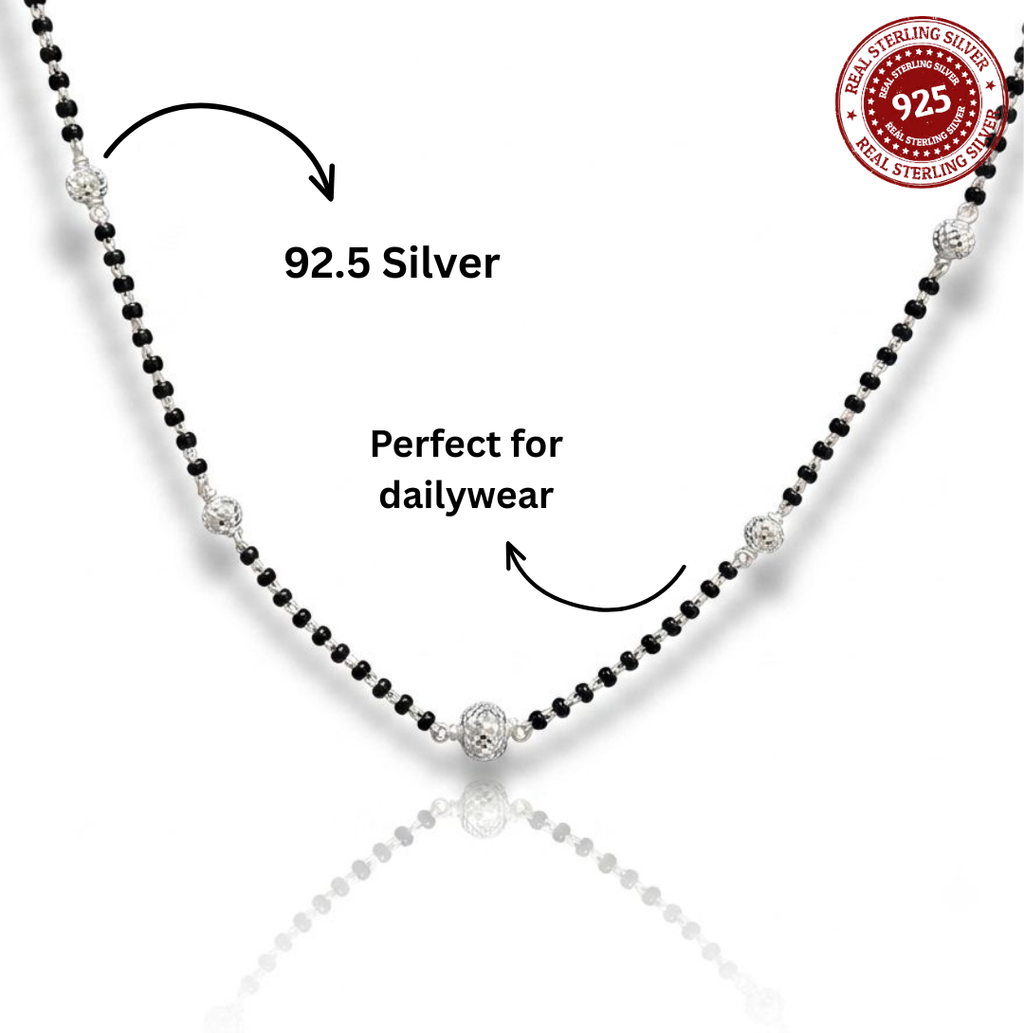 925 Silver Classic Silver Bead Mangalsutra