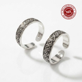 Traditional Engraved Adjustable 925 Silver Toe Ring