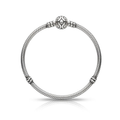 925 Sterling Silver Oxidized Bangle Charm Bracelet