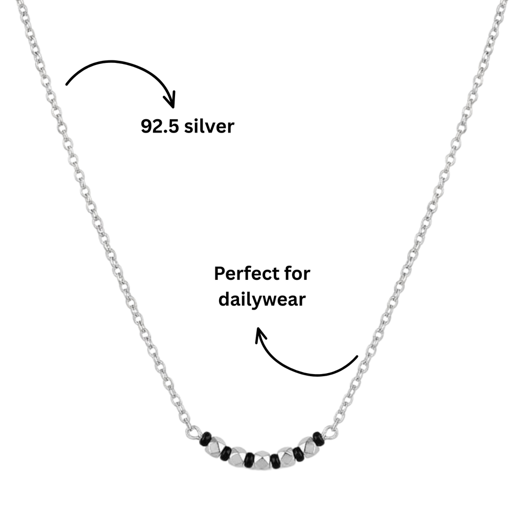 925 Silver Faceted Chain Mangalsutra