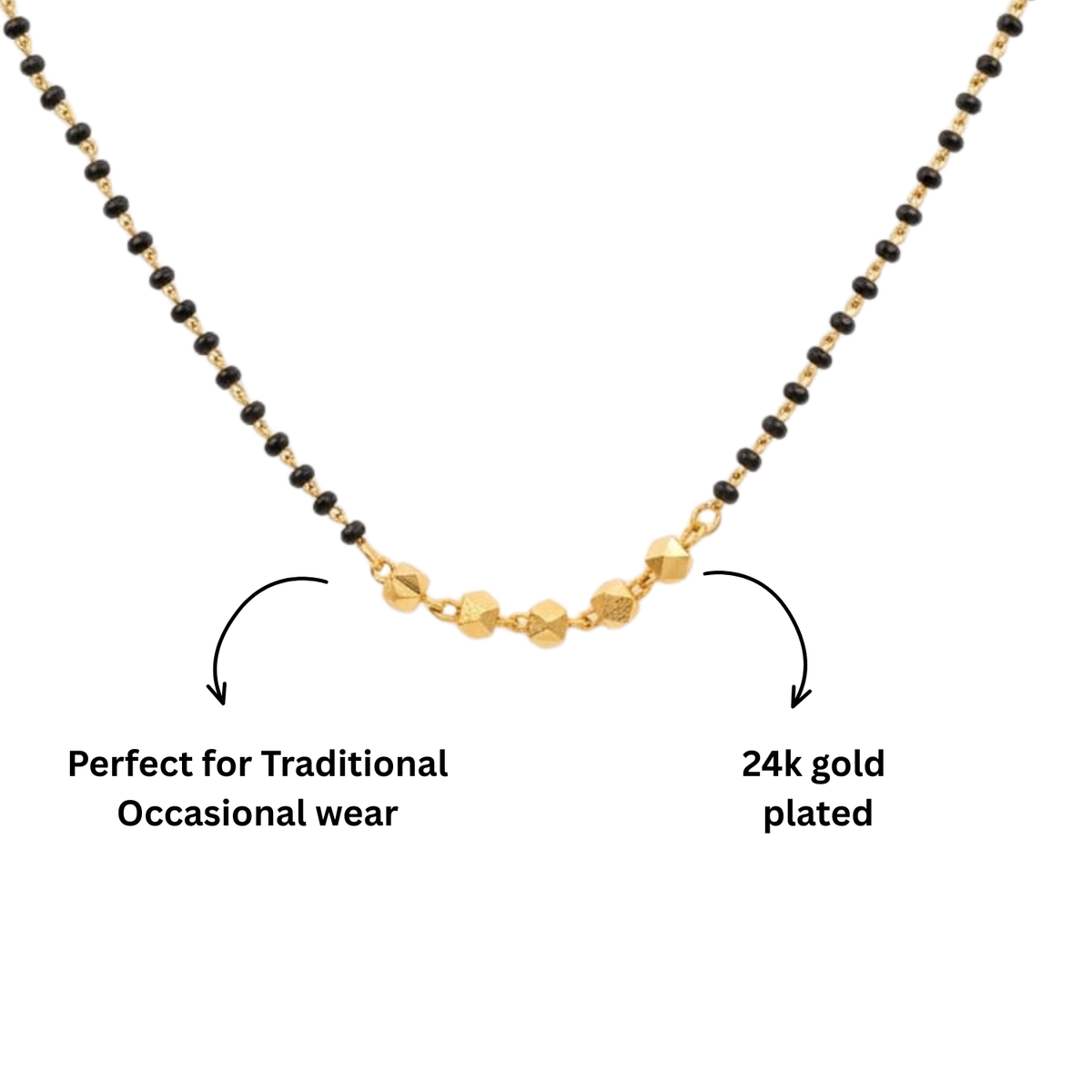 Handmade Ashtapailu Mangalsutra | 24 Carat Gold Plated