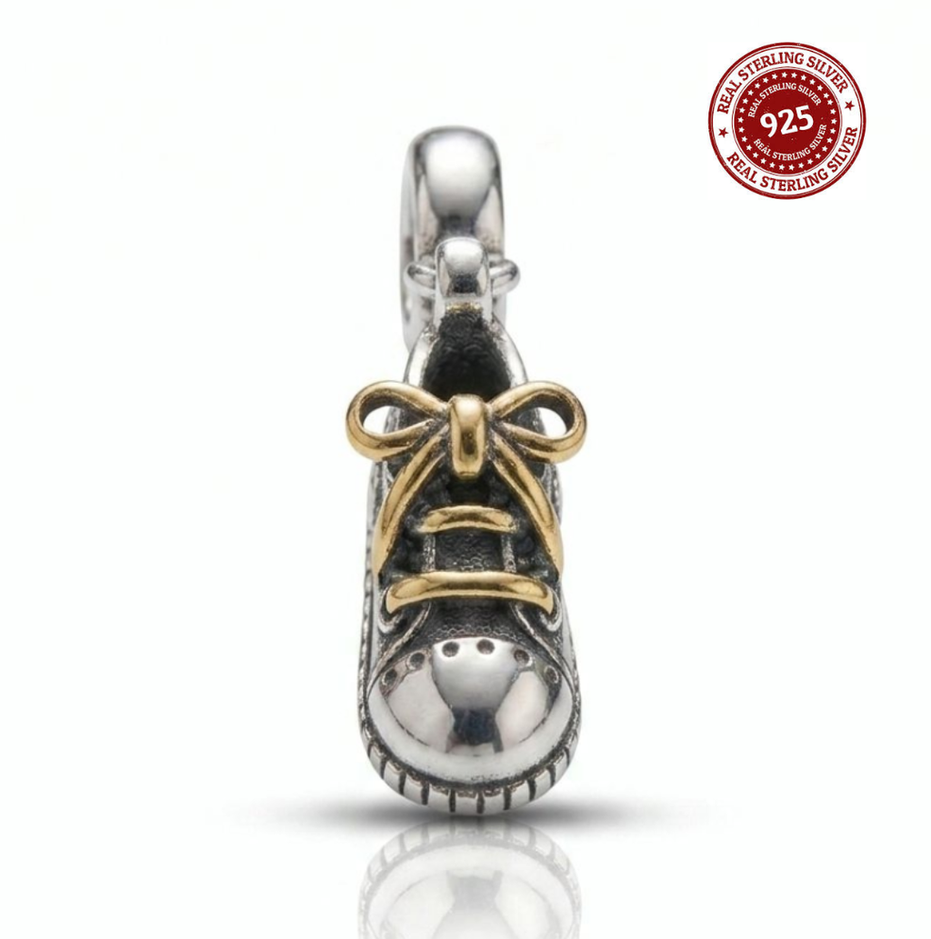 925 Silver Baby Shoe Dangle Charm