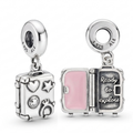 Travel Charm – Openable Suitcase with Photo Insert (925 Silver)