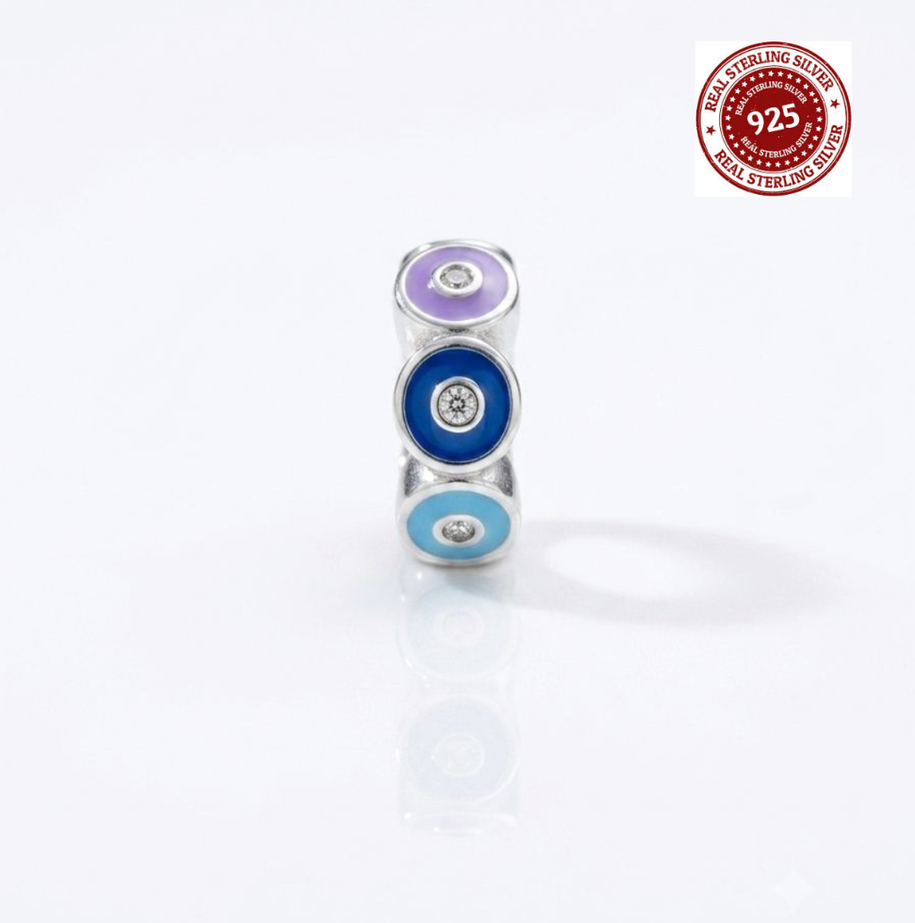 925 Silver Evil Eye Ring Charm