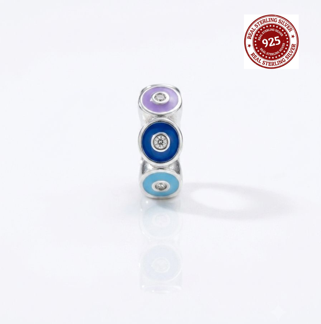 925 Silver Evil Eye Ring Charm