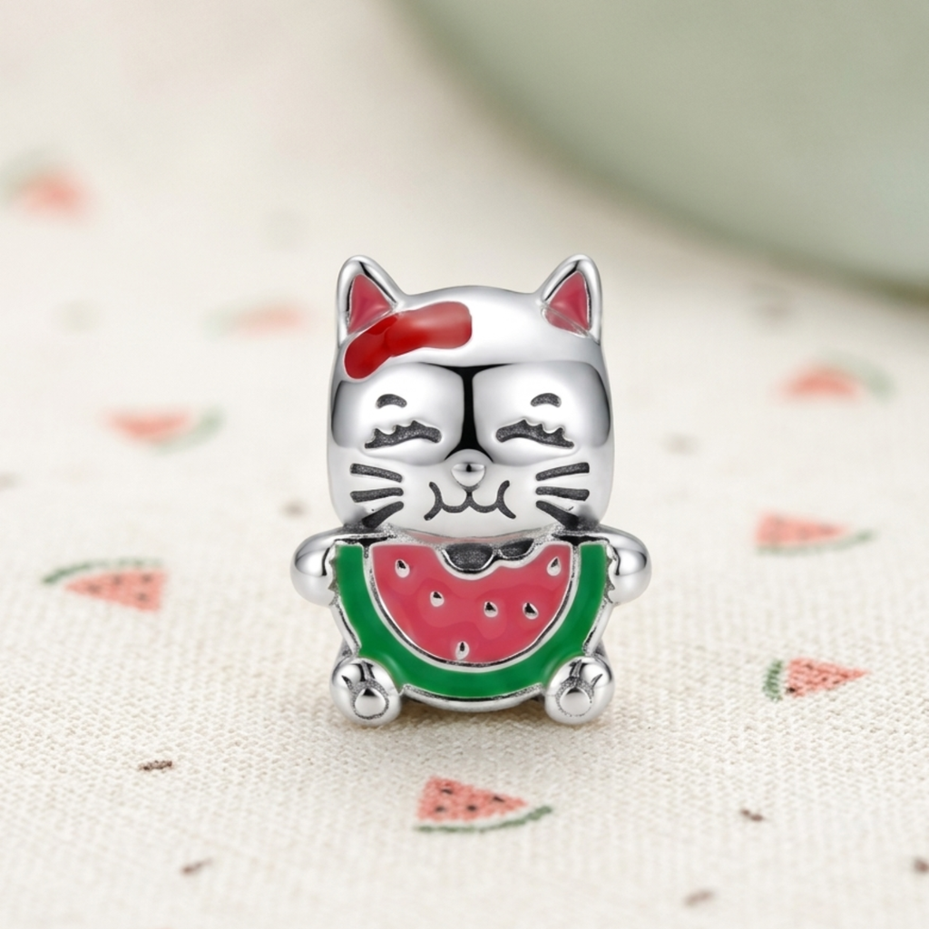 925 Silver Sweet Moments Kitty Charm