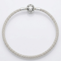 925 Sterling Silver Mesh Charm Bracelet