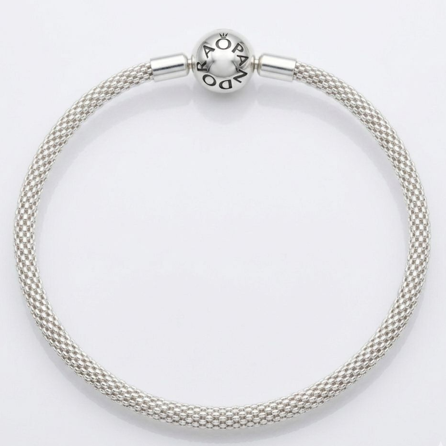 925 Sterling Silver Mesh Charm Bracelet