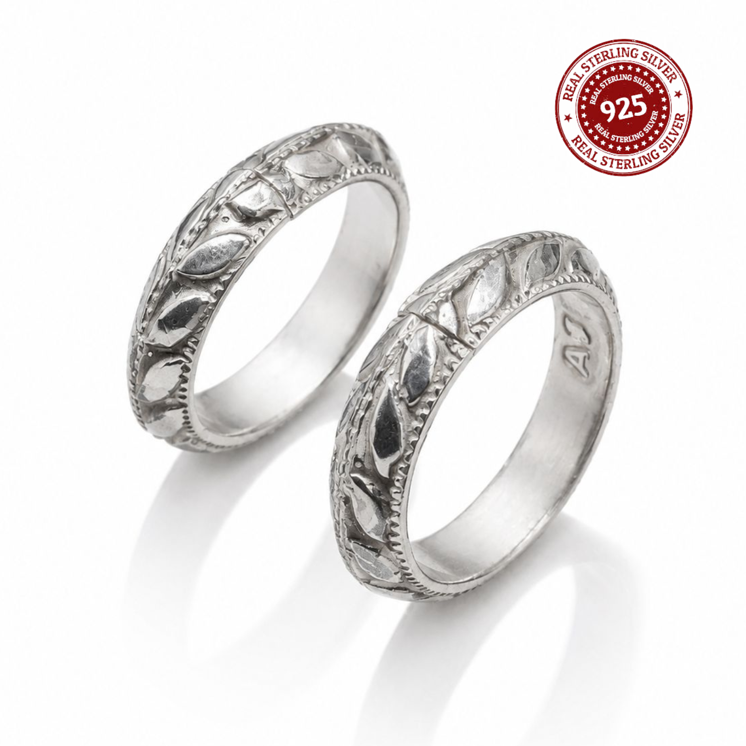 Traditional Carved Leaf 925 Silver Toe Ring