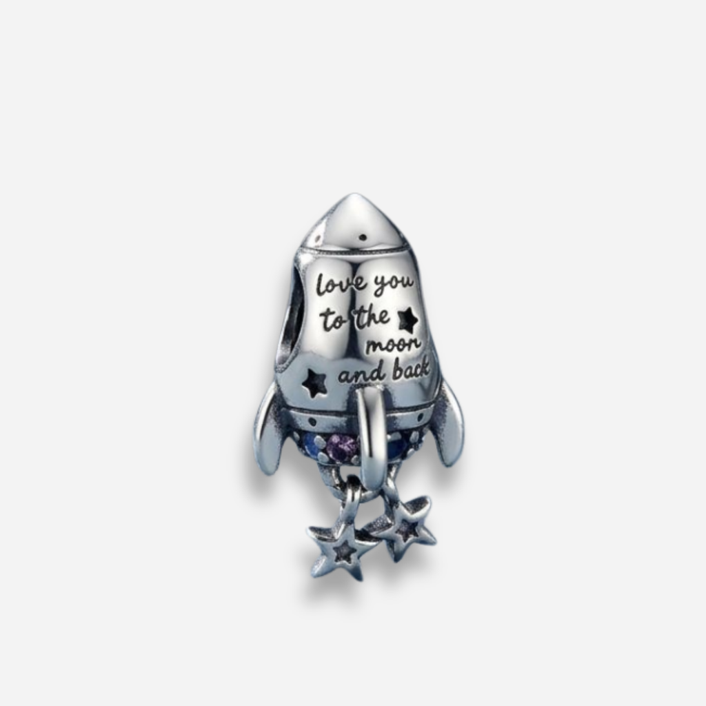 925 Silver Stellar Voyage Rocket Charm