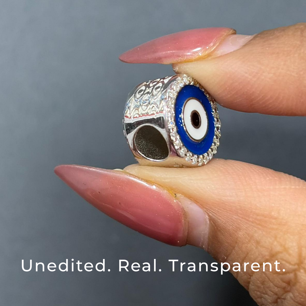 Classic CZ Blue Evil Eye Protection Charm