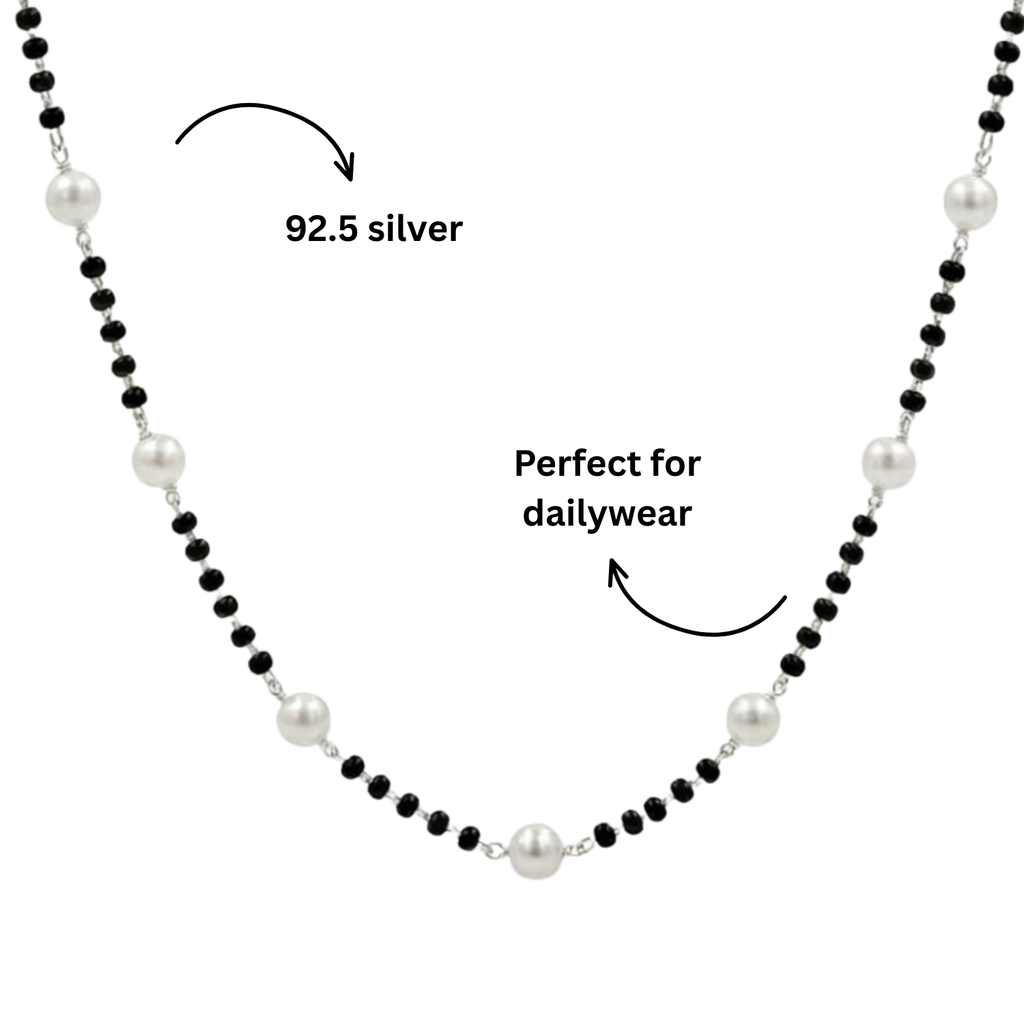 925 Silver Pearl Chain Mangalsutra