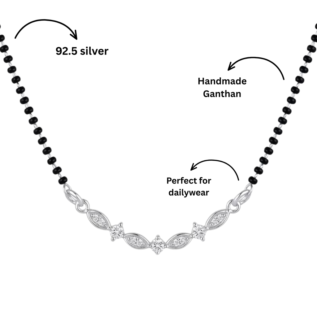 925 Silver Marquise Mangalsutra