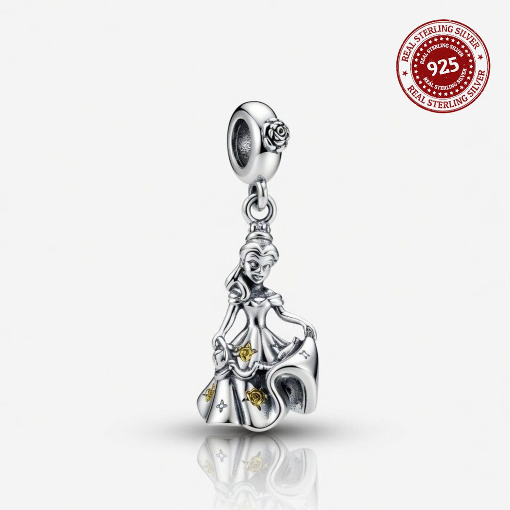925 Silver Enchanted Princess Belle Dangle Charm