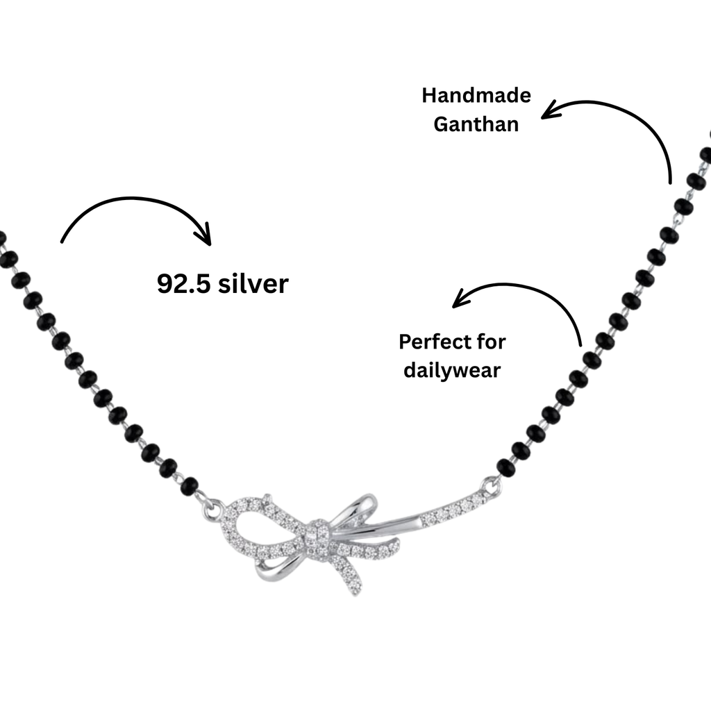 925 Silver Bow Mangalsutra