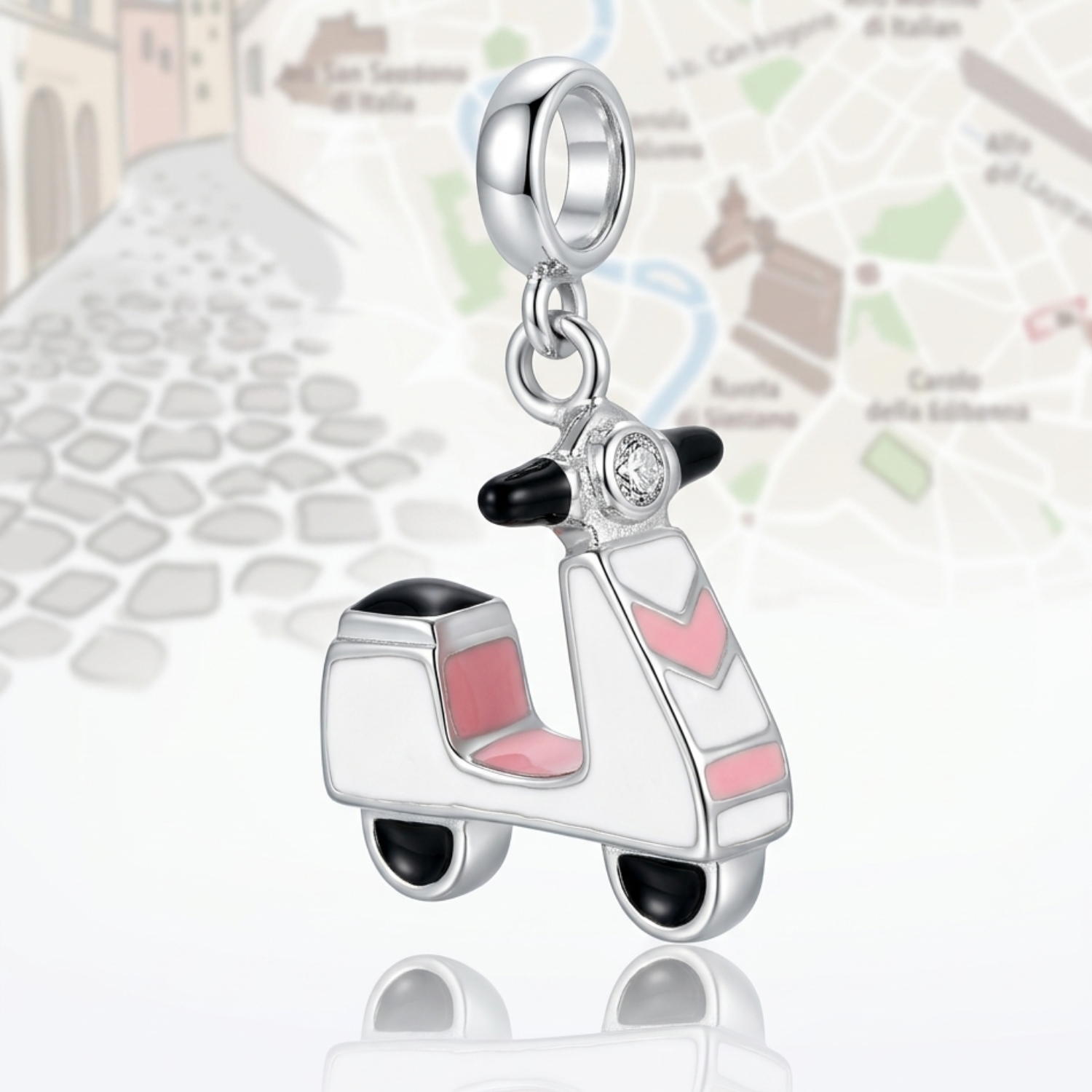 925 Silver City Ride Scooter Charm