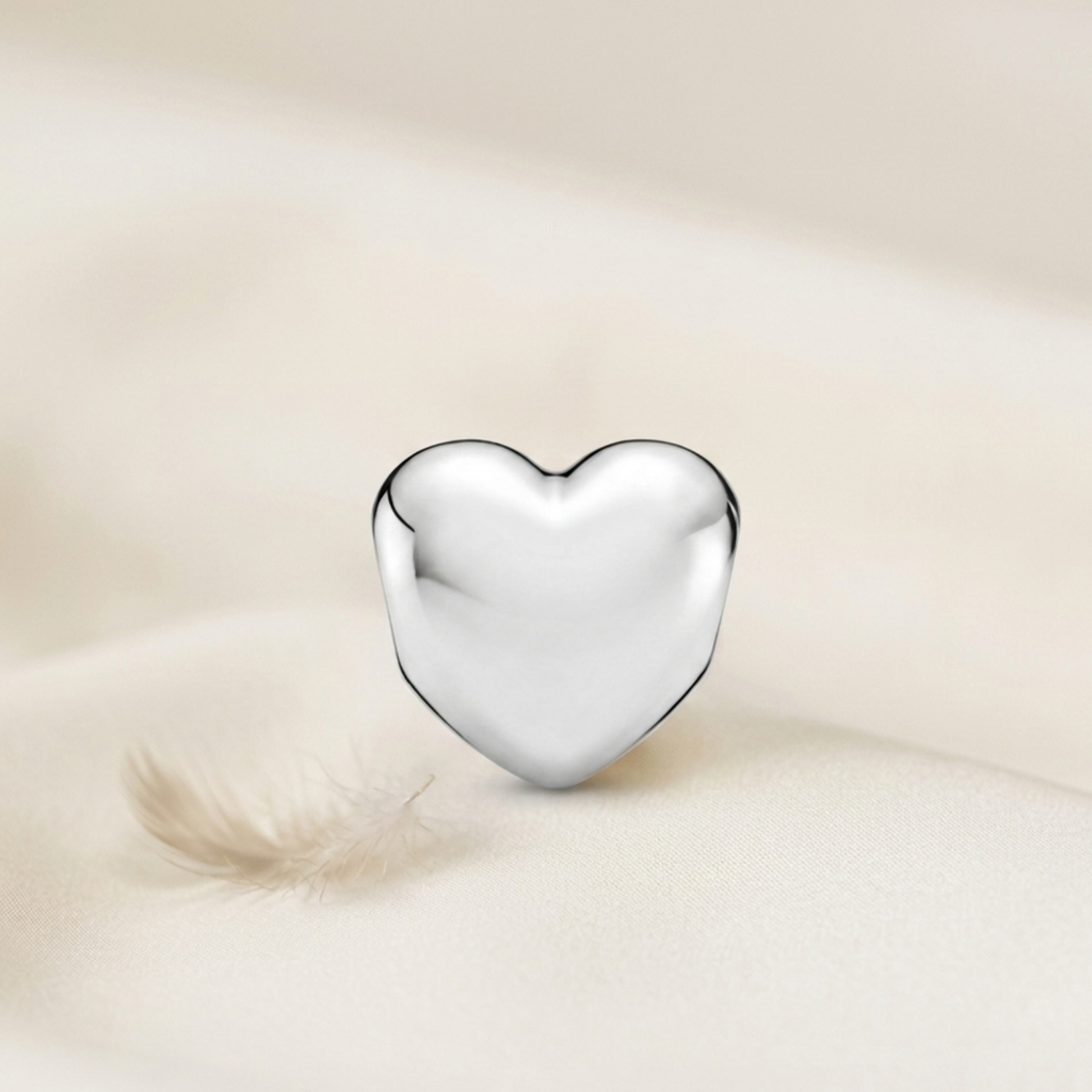 925 Silver Forever Yours Engravable Heart Charm