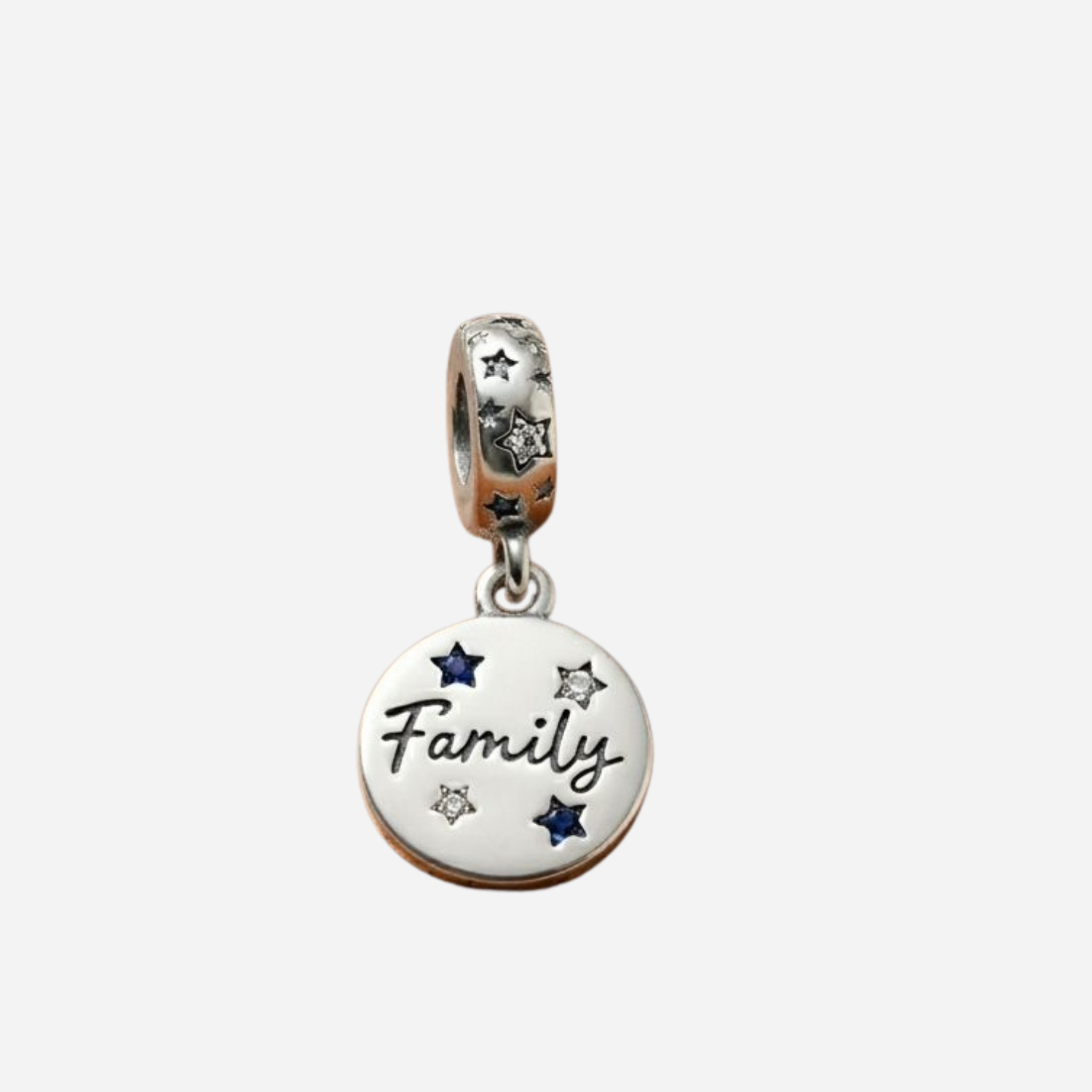 925 Silver Family Constellation Double Dangle Charm