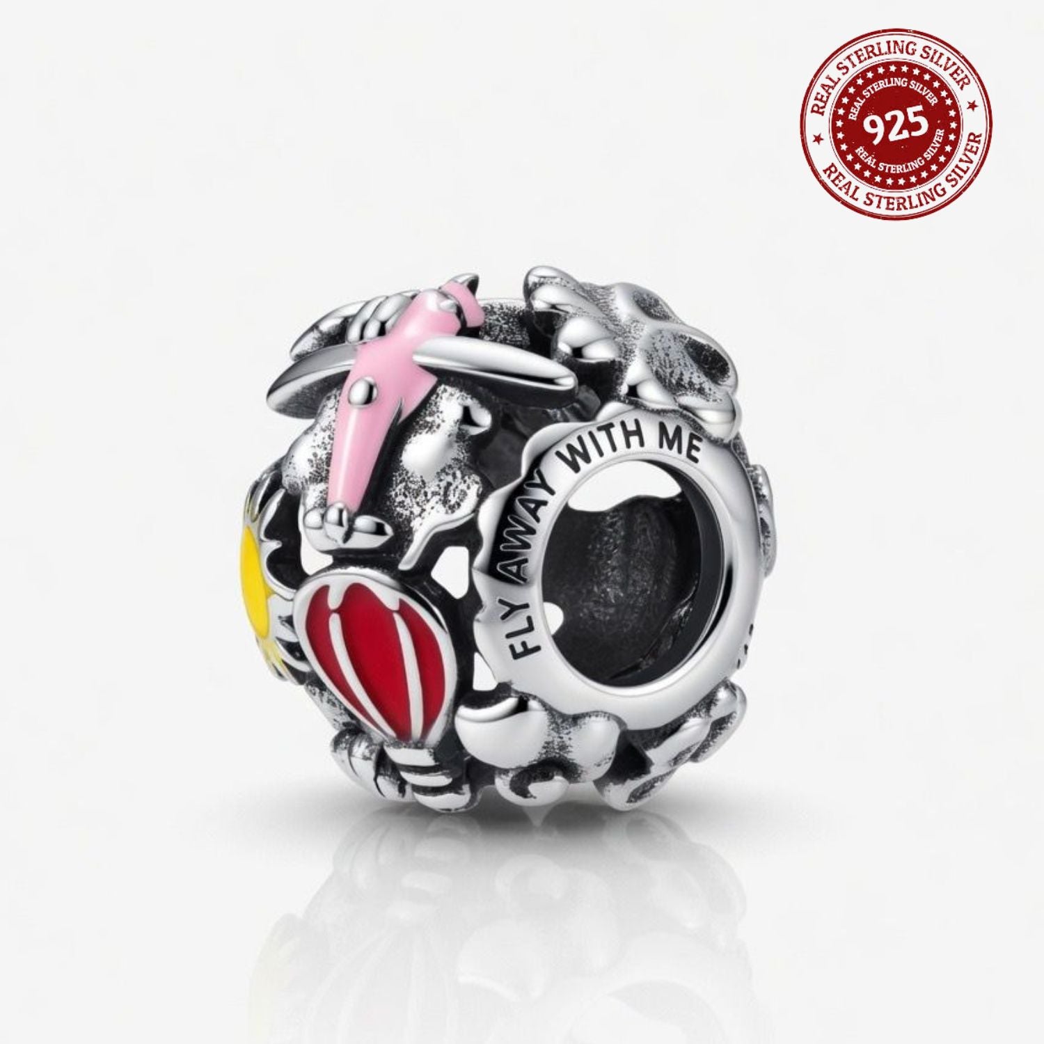 925 Silver "Fly Away With Me" Travel Adventure Charm