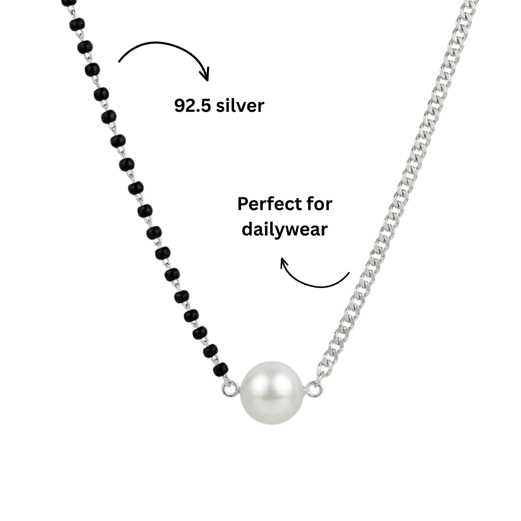 925 Silver Pearl Drop Mangalsutra