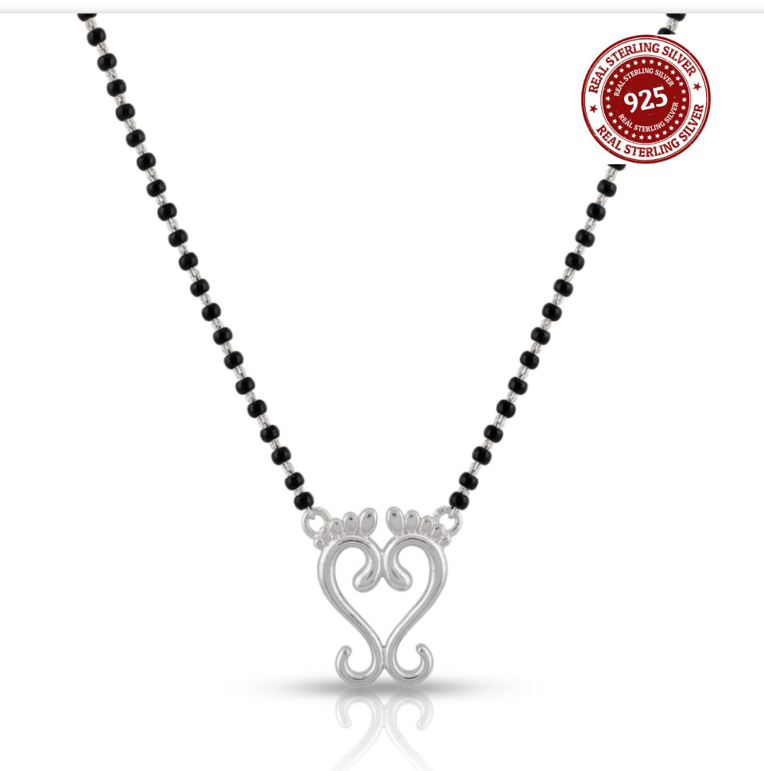 925 Silver Laxmi Paule Mangalsutra
