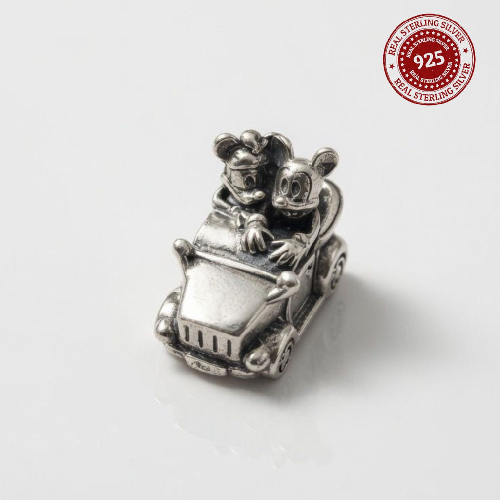 925 Silver Mickey & Minnie Vintage Roadtrip Charm