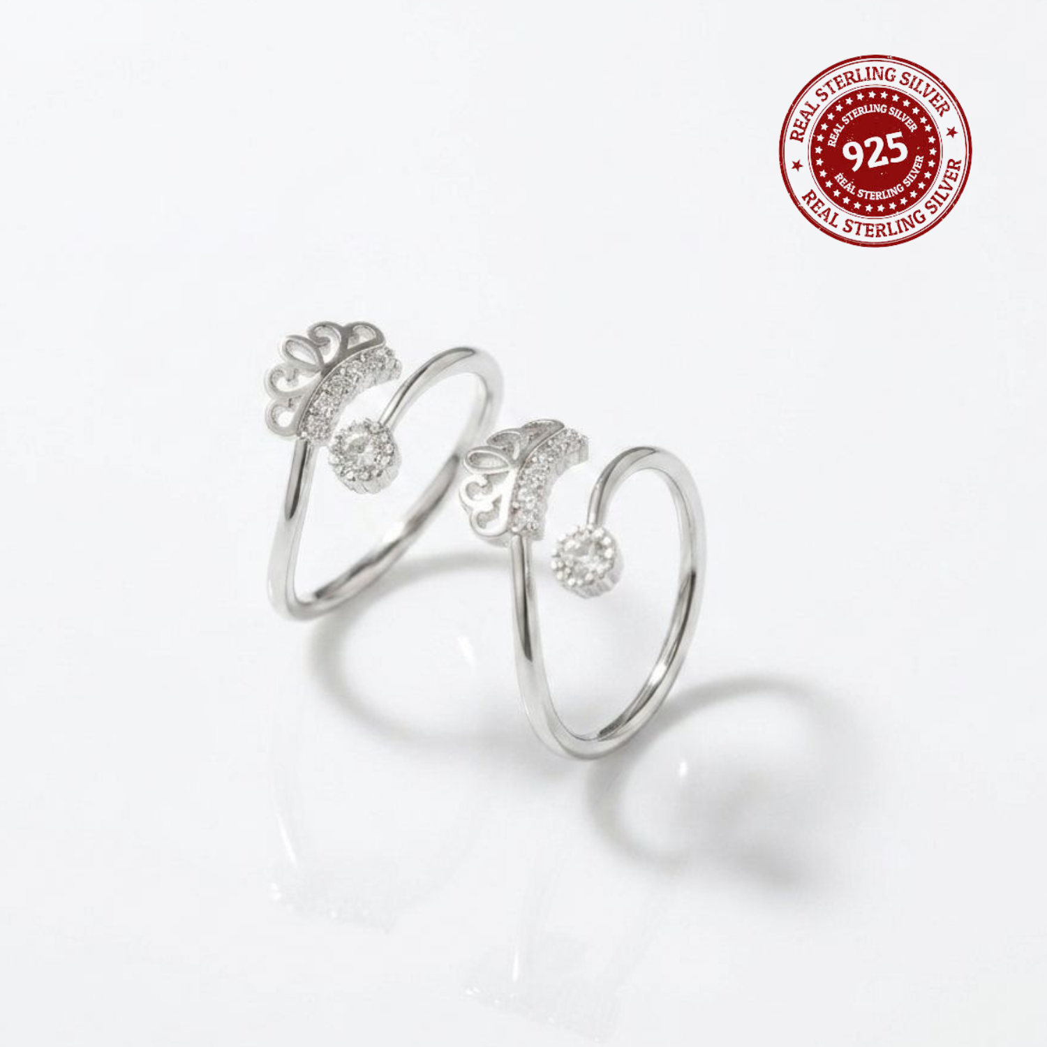 Royal Crown Bypass Jodvi 925 Silver Toe Ring