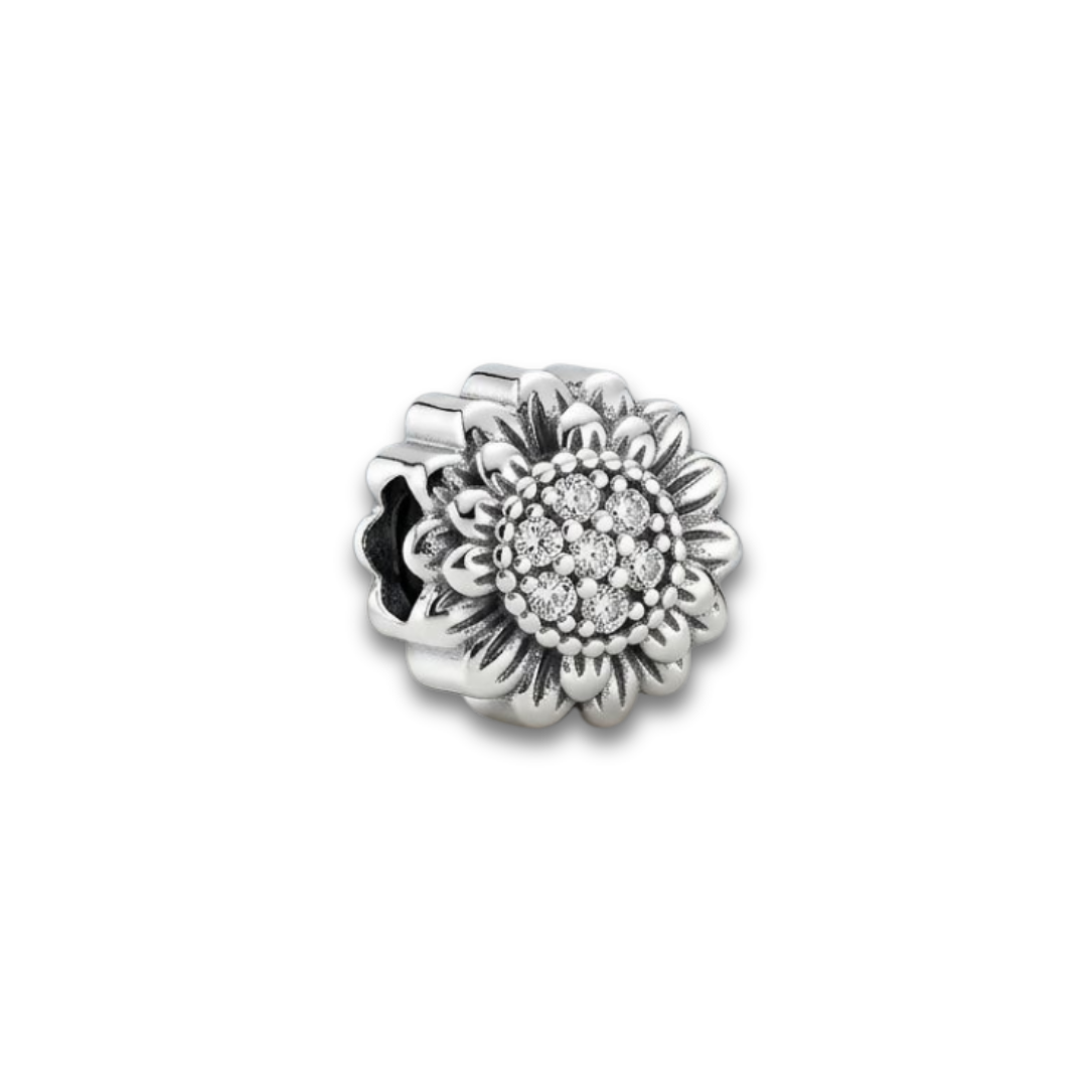925 Silver Blue Magnolia Bloom Charm