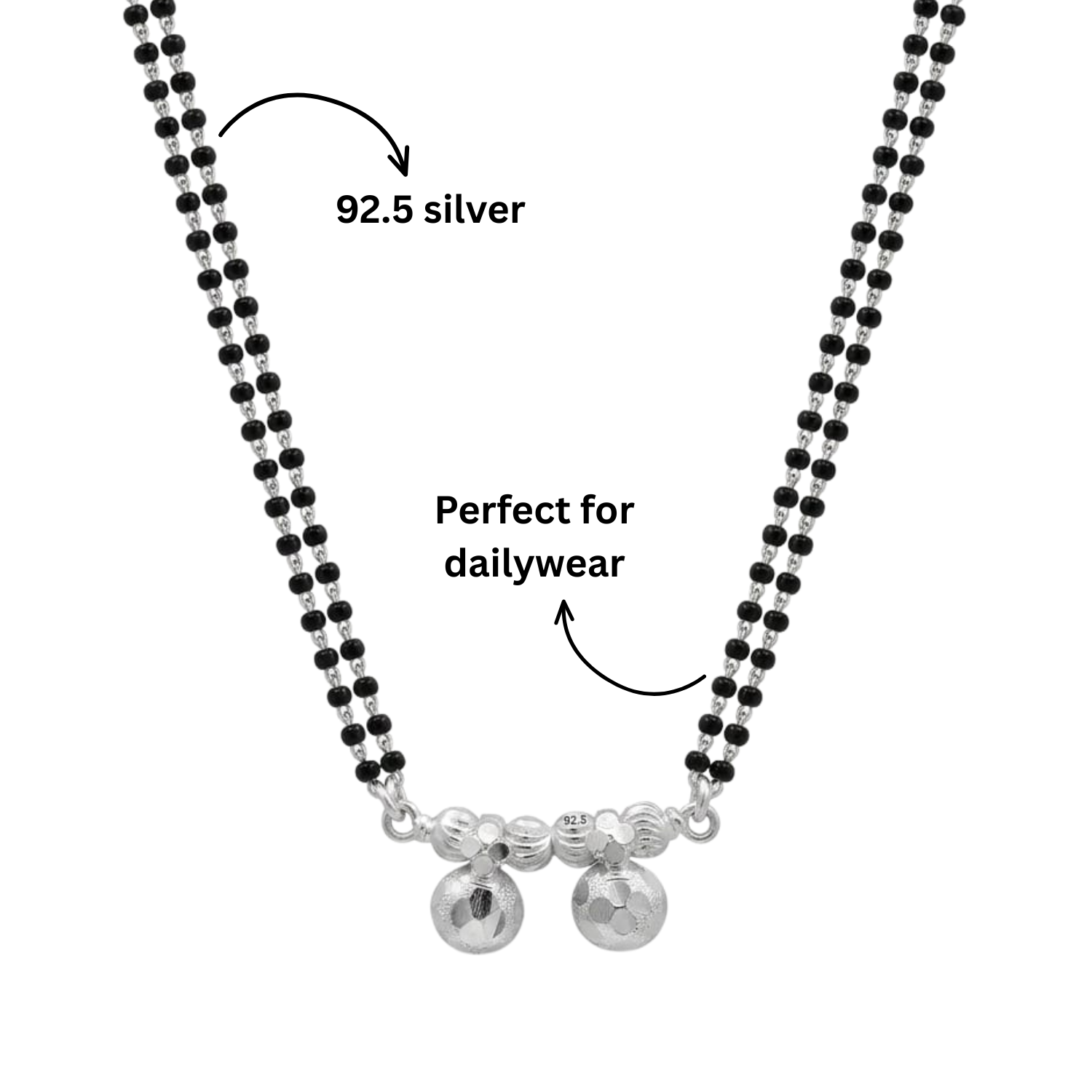 925 Silver Vati Celestial Mangalsutra