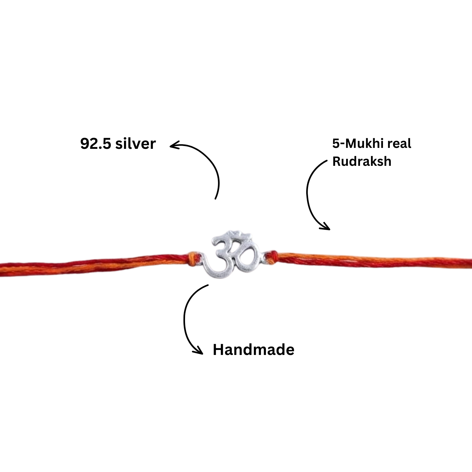 925 Silver Om Rakhi