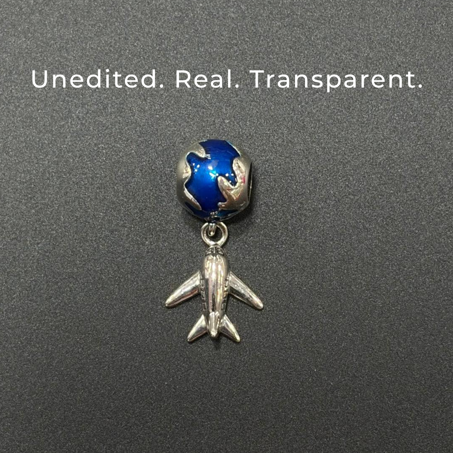 925 Silver Travel Globe & Airplane Charm – For Your Journey Stories