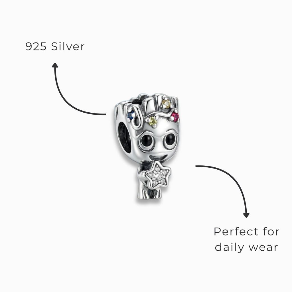 925 Silver Cosmic Forest Guardian Charm