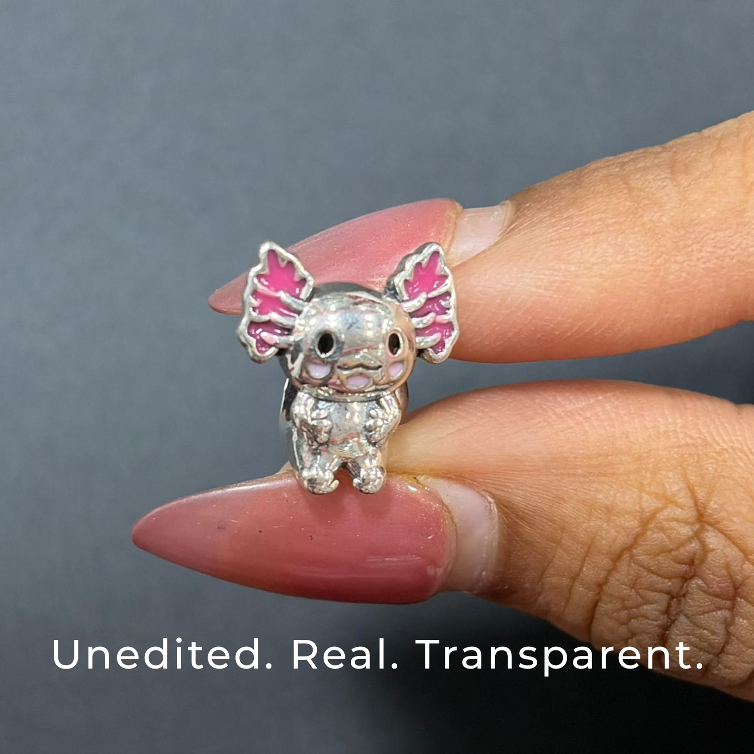 925 Silver Axolotl Aqua Mischief Charm