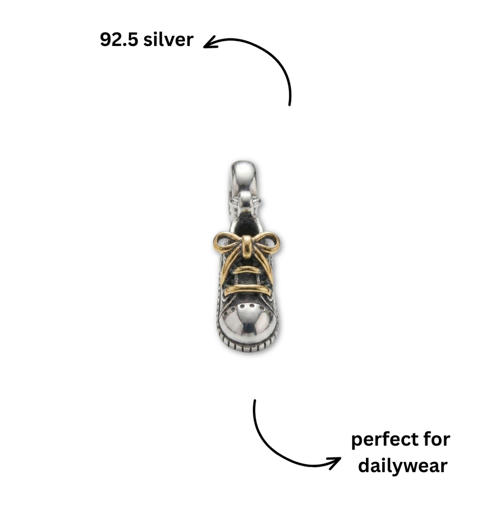 925 Silver Baby Shoe Dangle Charm