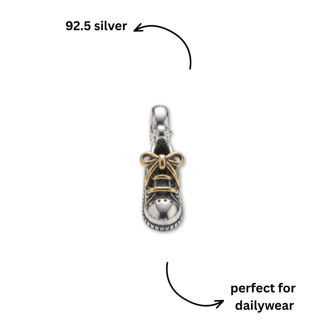 925 Silver Baby Shoe Dangle Charm