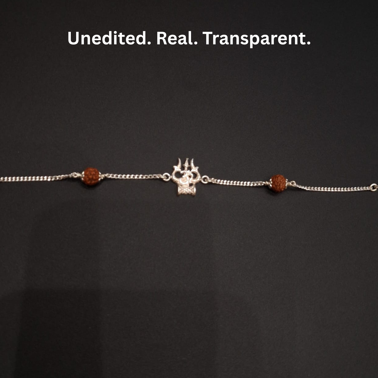Trishul Damaru Om Rudraksh Bracelet | 92.5 Sterling Silver