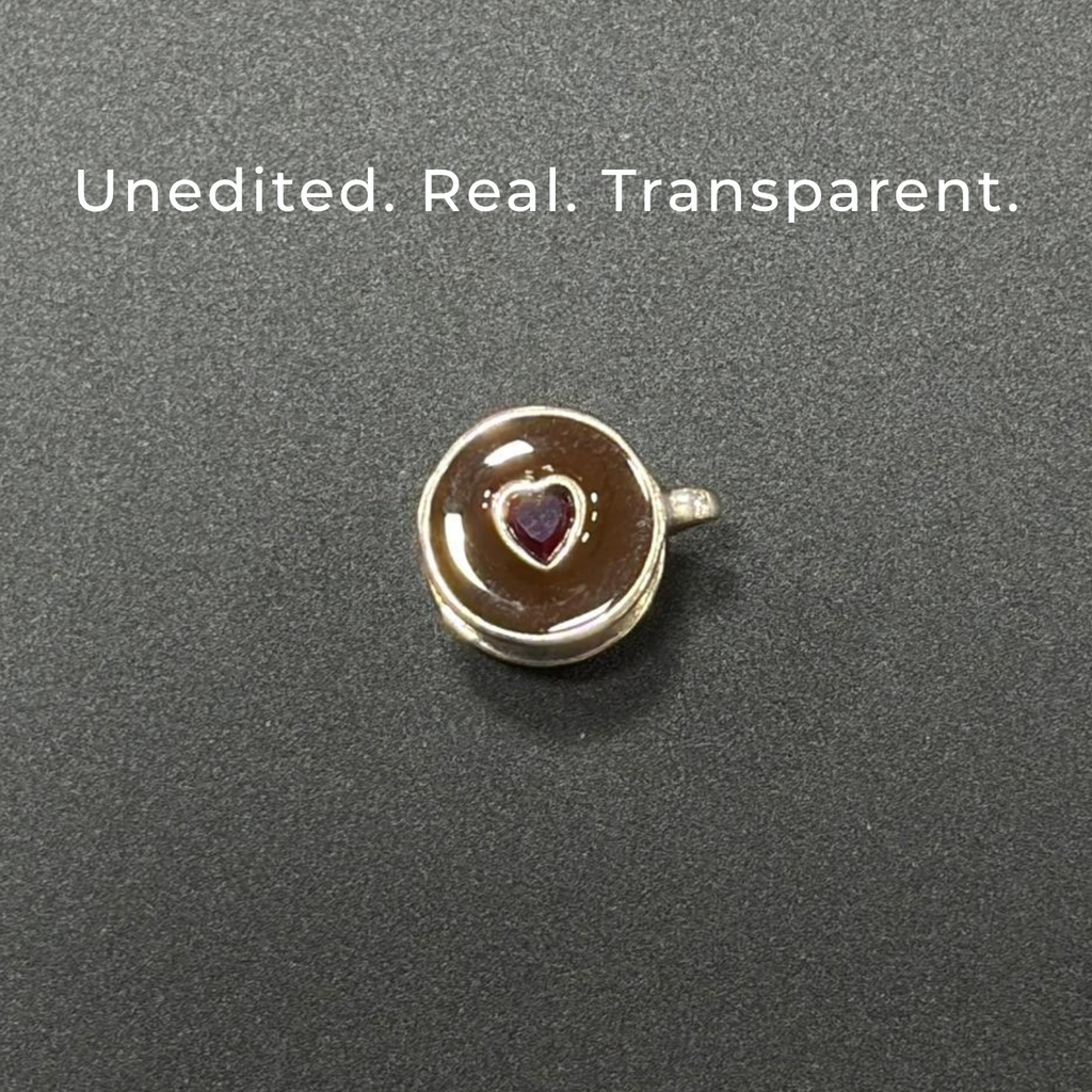 Love & Coffee Charm – 925 Silver