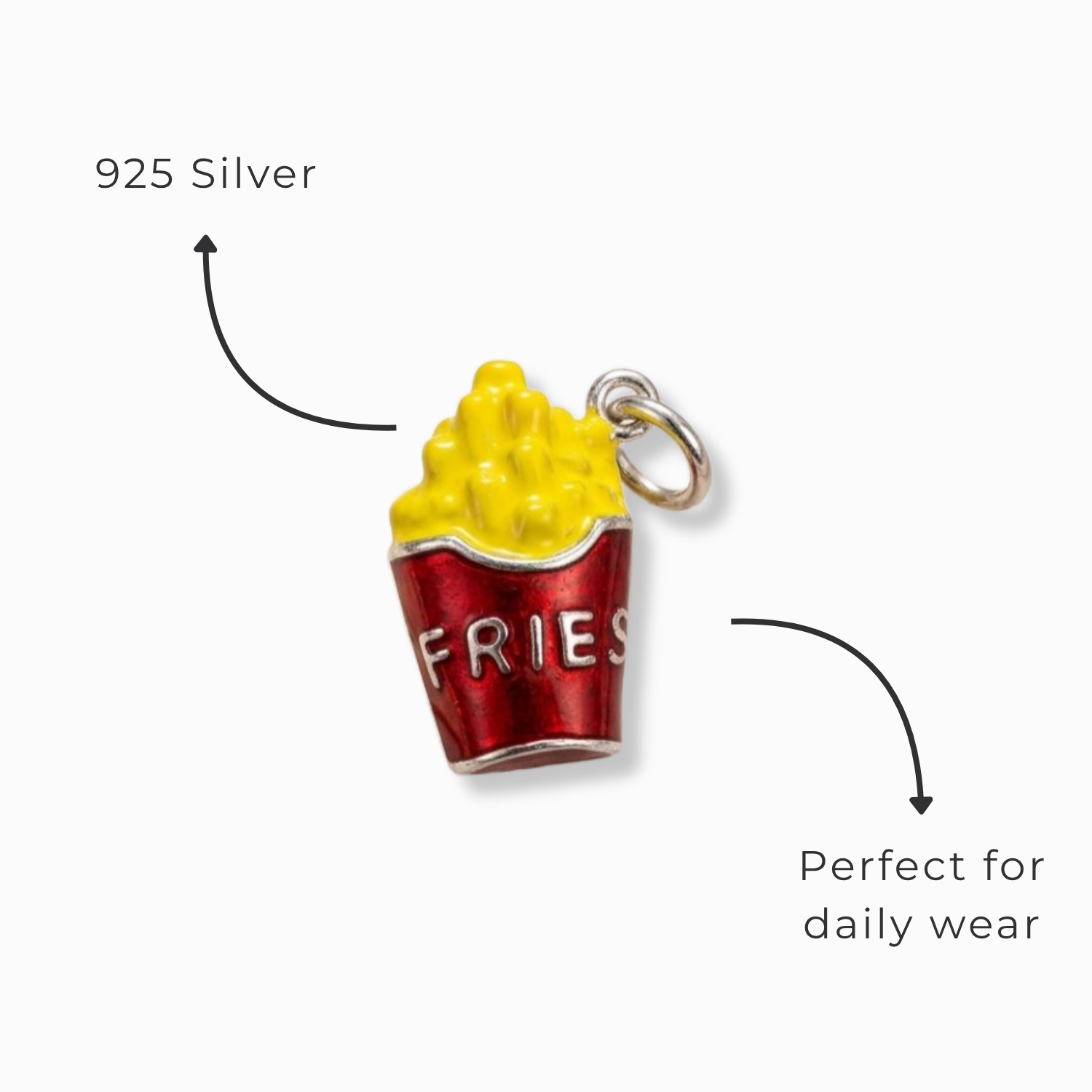 925 Silver Crispy Golden Fries Charm (McDonald's)